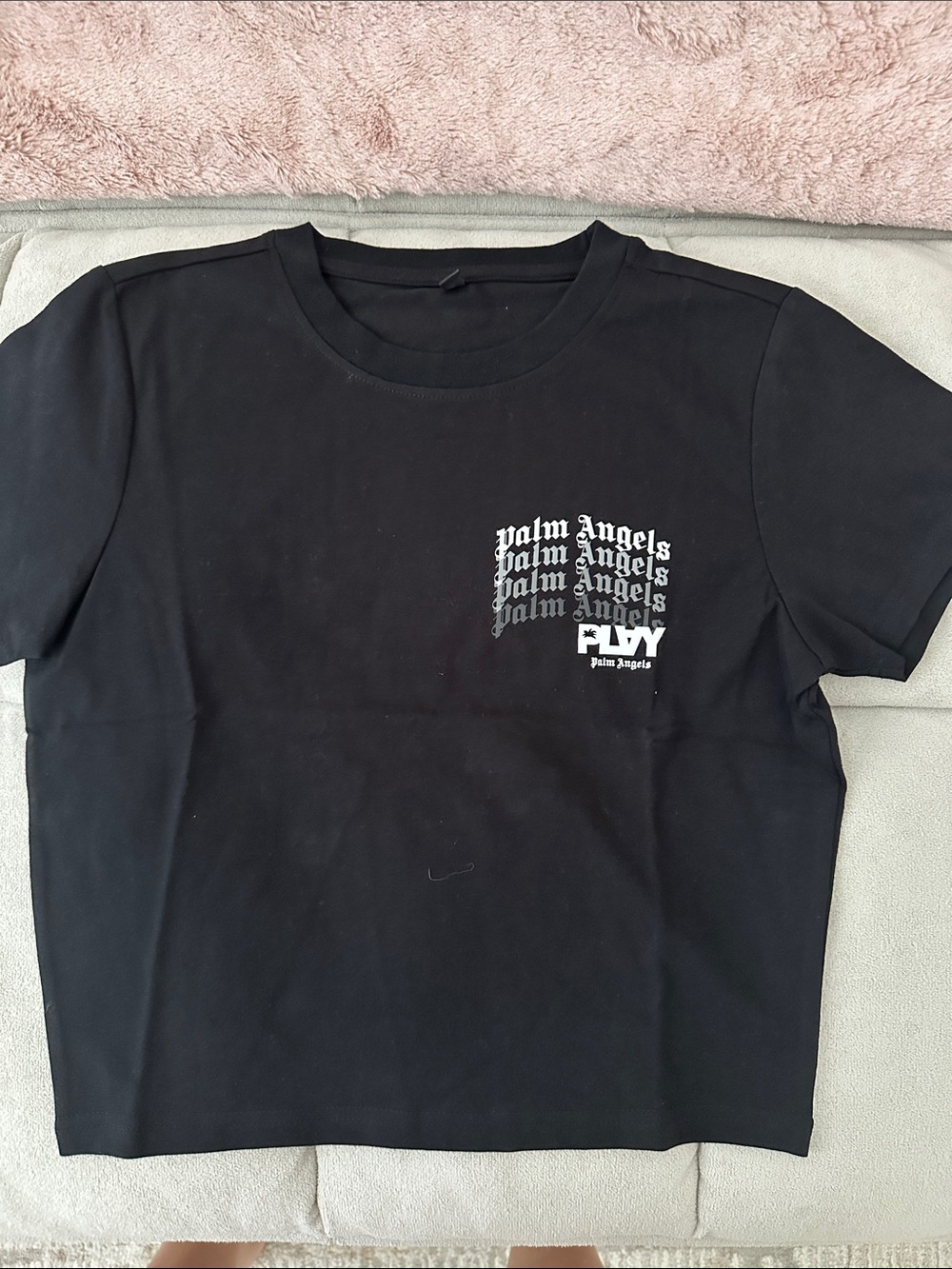 Palm Angels Black Short Sleeve Logo Tee